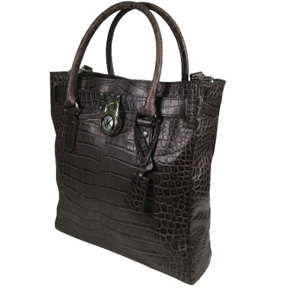 Michael Kors Hamilton Multifunction Tote Large Charcoal Croc Leather MRP $398 - Picture 3 of 16